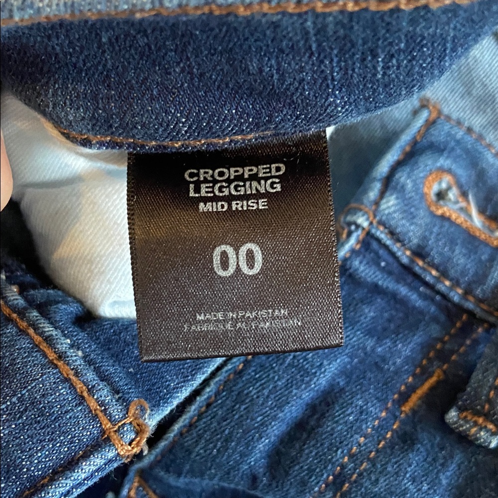 Express Dark Blue Distressed Skinny Jeans - Picture 3 of 4